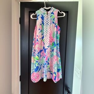Lilly Pulitzer Floral Sleeveless Dress in Blue and Pink